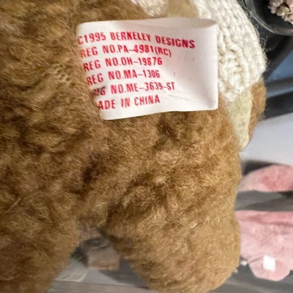 Vintage 1995 Berkeley Designs Bear in Patriotic American Flag Sweater. EUC. - Picture 6 of 10